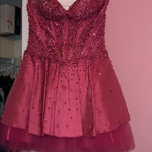 Pink Strapless Dress